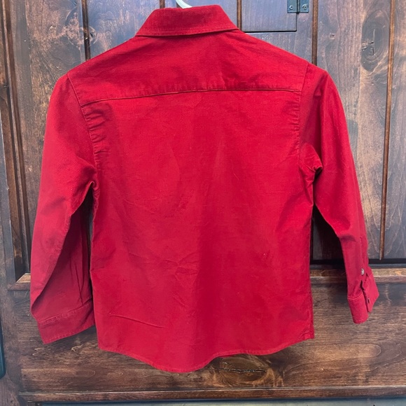 Claiborne Red Corduroy Button Down Shirt, Size 7X - Picture 2 of 8